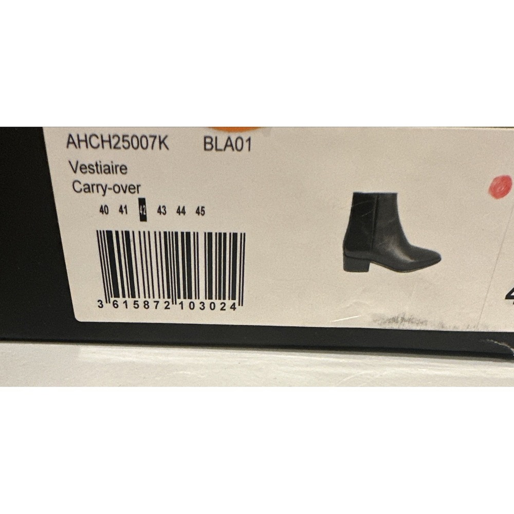 The Kooples Sze 42 US 8 Vestiaire Carry Over Smooth Leather Boots Side Zip Black - Picture 14 of 15
